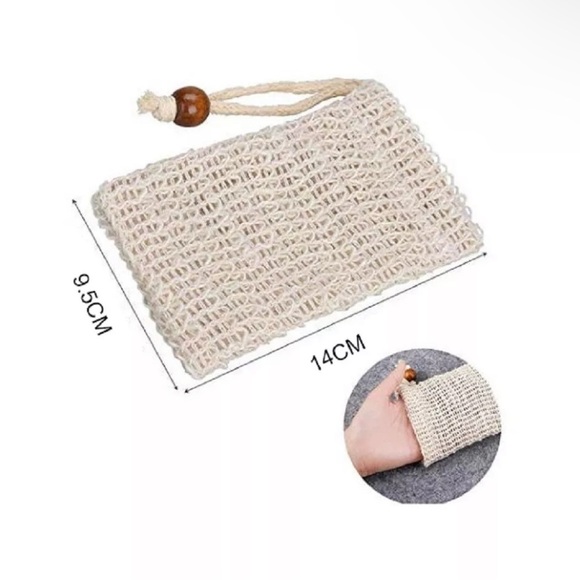 5 Pack Natural Sisal Soap Bag Exfoliating Soap Saver Pouch Holder Soft for Skin - Picture 4 of 9